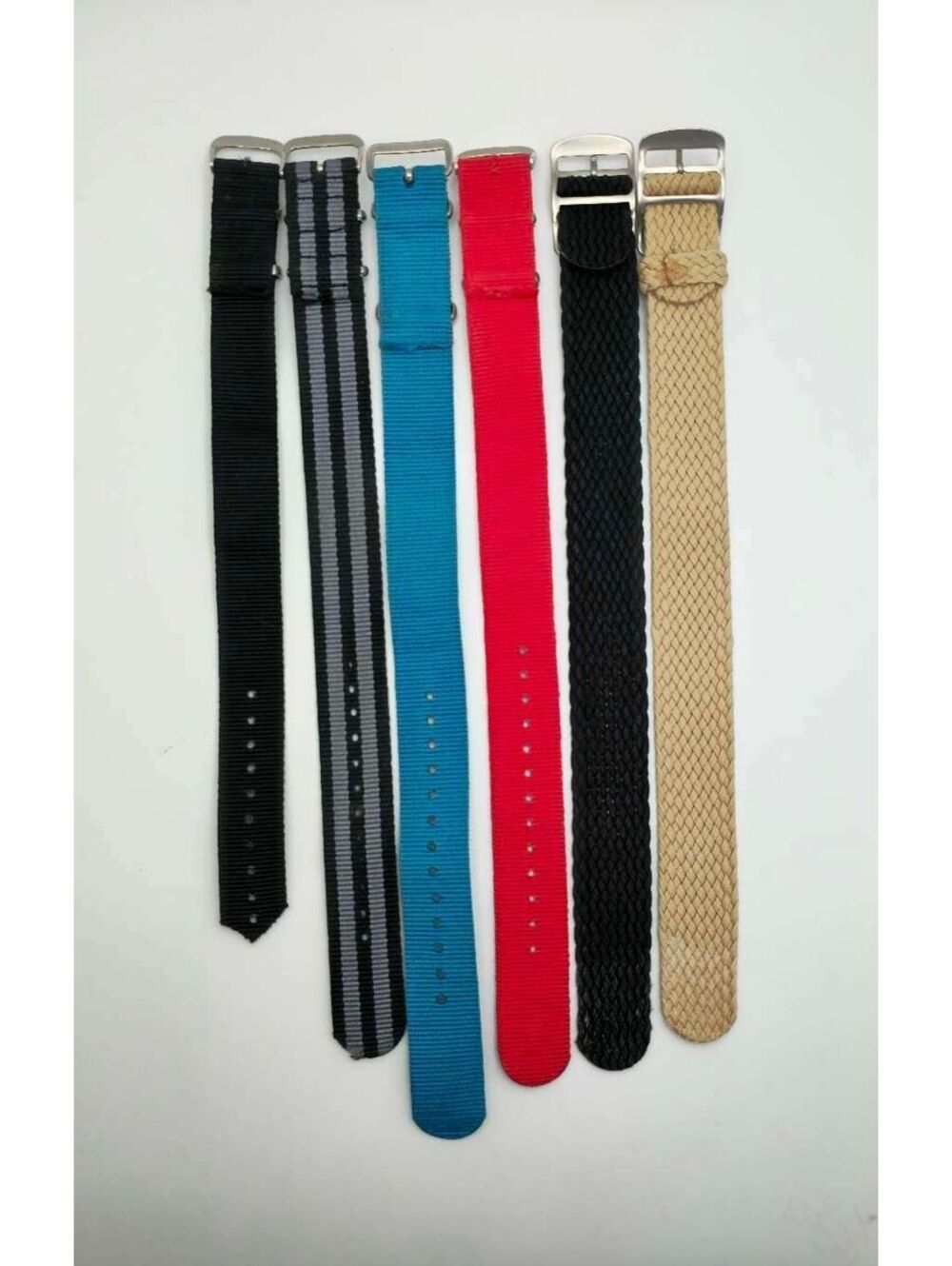 Canvas And Nylon Watch Straps 6 Pieces 13 to 25 mm